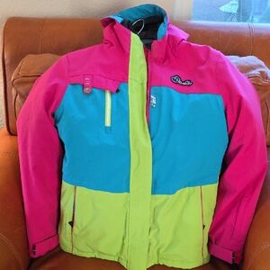 Dare2b Kids Puffer Jacket in Pink, Blue, and Green